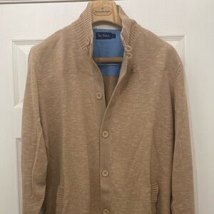 Paul Fredrick Tan Lightweight Cardigan